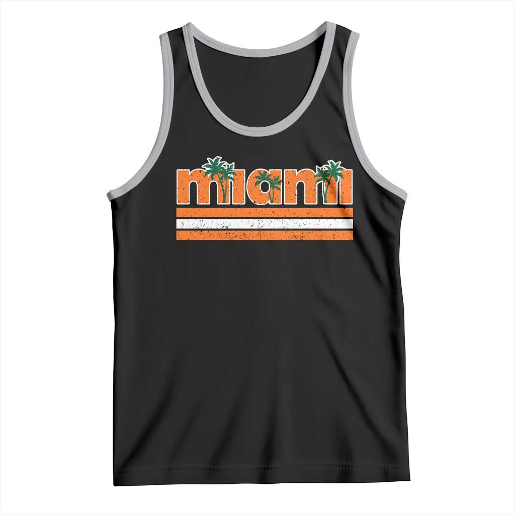Miami Tank Top Florida FL Retro Vintage Weathered Athletic Sports TS10 Black Athletic Heather Print Your Wear