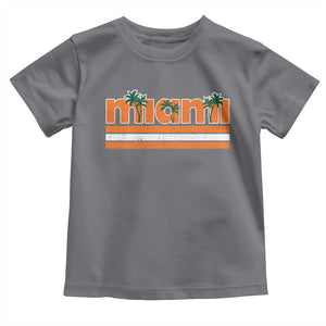 Miami Toddler T Shirt Florida FL Retro Vintage Weathered Athletic Sports TS10 Charcoal Print Your Wear