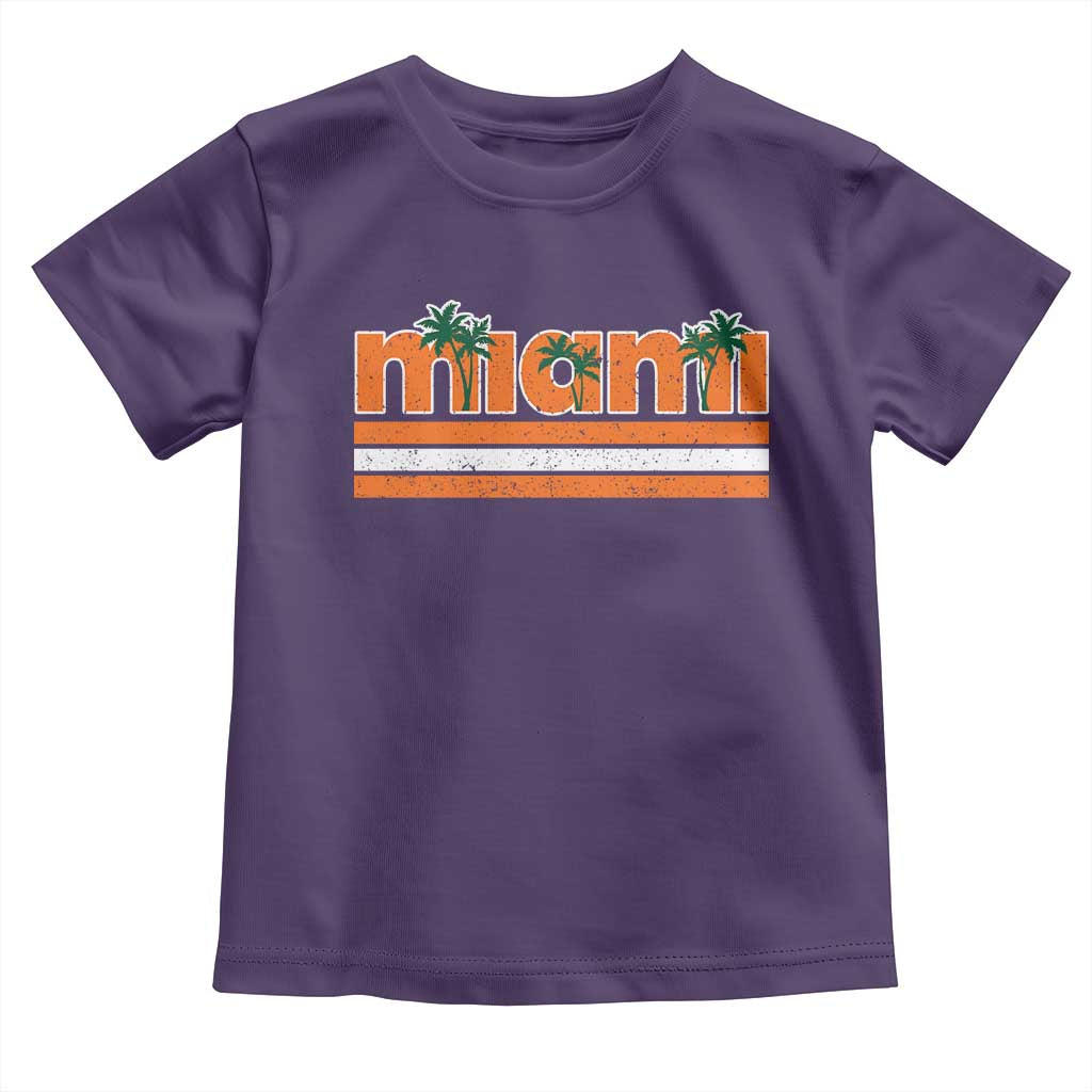 Miami Toddler T Shirt Florida FL Retro Vintage Weathered Athletic Sports TS10 Purple Print Your Wear