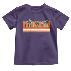 Miami Toddler T Shirt Florida FL Retro Vintage Weathered Athletic Sports TS10 Purple Print Your Wear