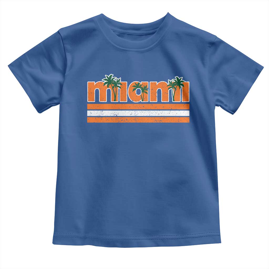 Miami Toddler T Shirt Florida FL Retro Vintage Weathered Athletic Sports TS10 Royal Blue Print Your Wear