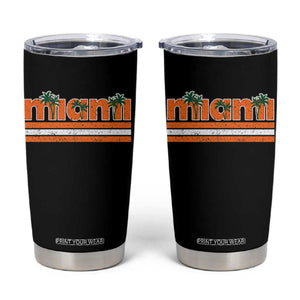 Miami Tumbler Cup Florida FL Retro Vintage Weathered Athletic Sports TS10 Black Print Your Wear