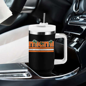 Miami Tumbler With Handle Florida FL Retro Vintage Weathered Athletic Sports TS10 Print Your Wear