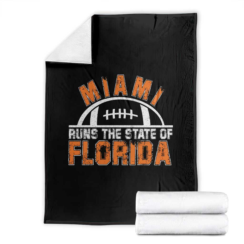 Miami Runs The State of Florida Dade County 305 Pride Throw Blanket TS10 Black Print Your Wear
