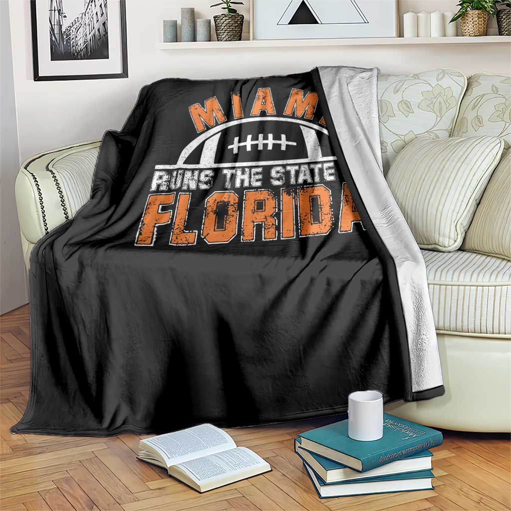 Miami Runs The State of Florida Dade County 305 Pride Throw Blanket TS10 Print Your Wear