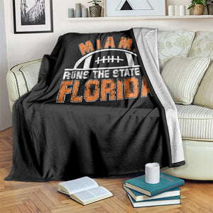 Miami Runs The State of Florida Dade County 305 Pride Throw Blanket TS10 Print Your Wear