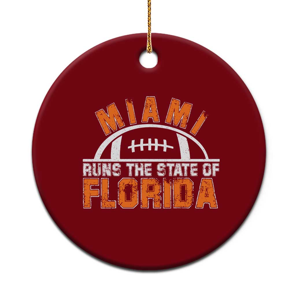 Miami Runs The State of Florida Dade County 305 Pride Ceramic Ornament TS10 1pc Red Print Your Wear