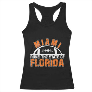 Miami Runs The State of Florida Dade County 305 Pride Racerback Tank Top TS10 Black Print Your Wear