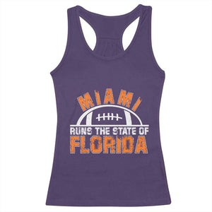 Miami Runs The State of Florida Dade County 305 Pride Racerback Tank Top TS10 Purple Print Your Wear