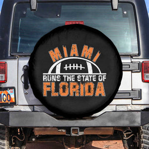 Miami Runs The State of Florida Dade County 305 Pride Spare Tire Cover TS10 No hole Black Print Your Wear