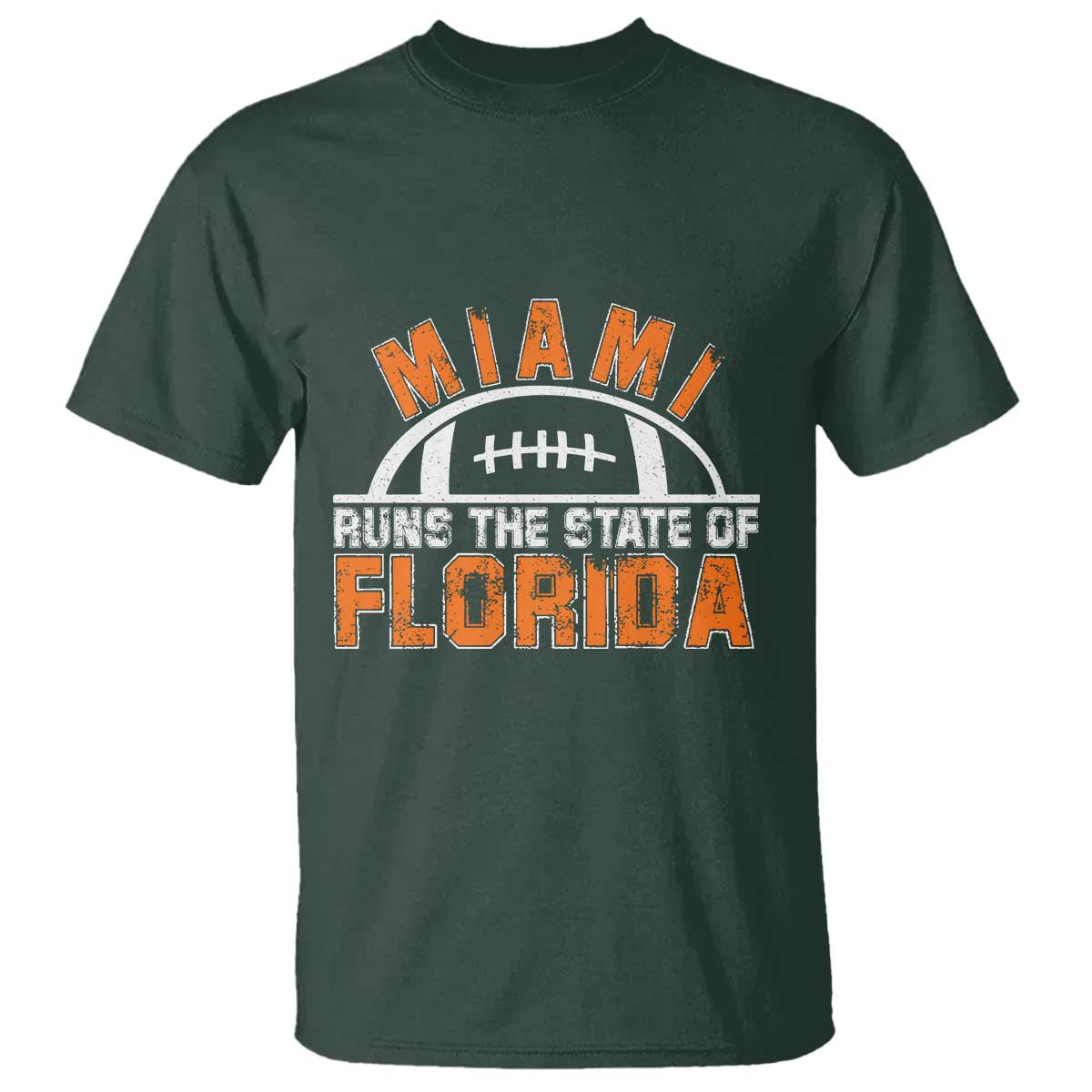 Miami Runs The State of Florida Dade County 305 Pride T Shirt TS10 Dark Forest Green Print Your Wear