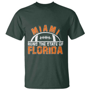 Miami Runs The State of Florida Dade County 305 Pride T Shirt TS10 Dark Forest Green Print Your Wear