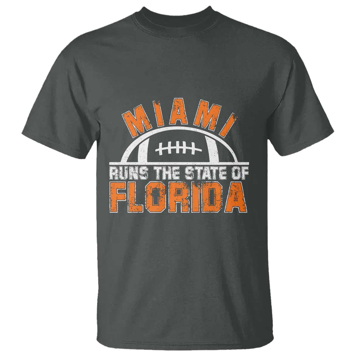 Miami Runs The State of Florida Dade County 305 Pride T Shirt TS10 Dark Heather Print Your Wear