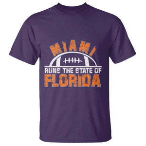 Miami Runs The State of Florida Dade County 305 Pride T Shirt TS10 Purple Print Your Wear