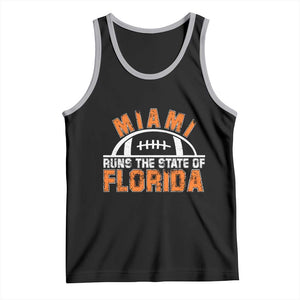 Miami Runs The State of Florida Dade County 305 Pride Tank Top TS10 Black Athletic Heather Print Your Wear