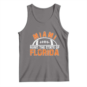 Miami Runs The State of Florida Dade County 305 Pride Tank Top TS10 Deep Heather Print Your Wear