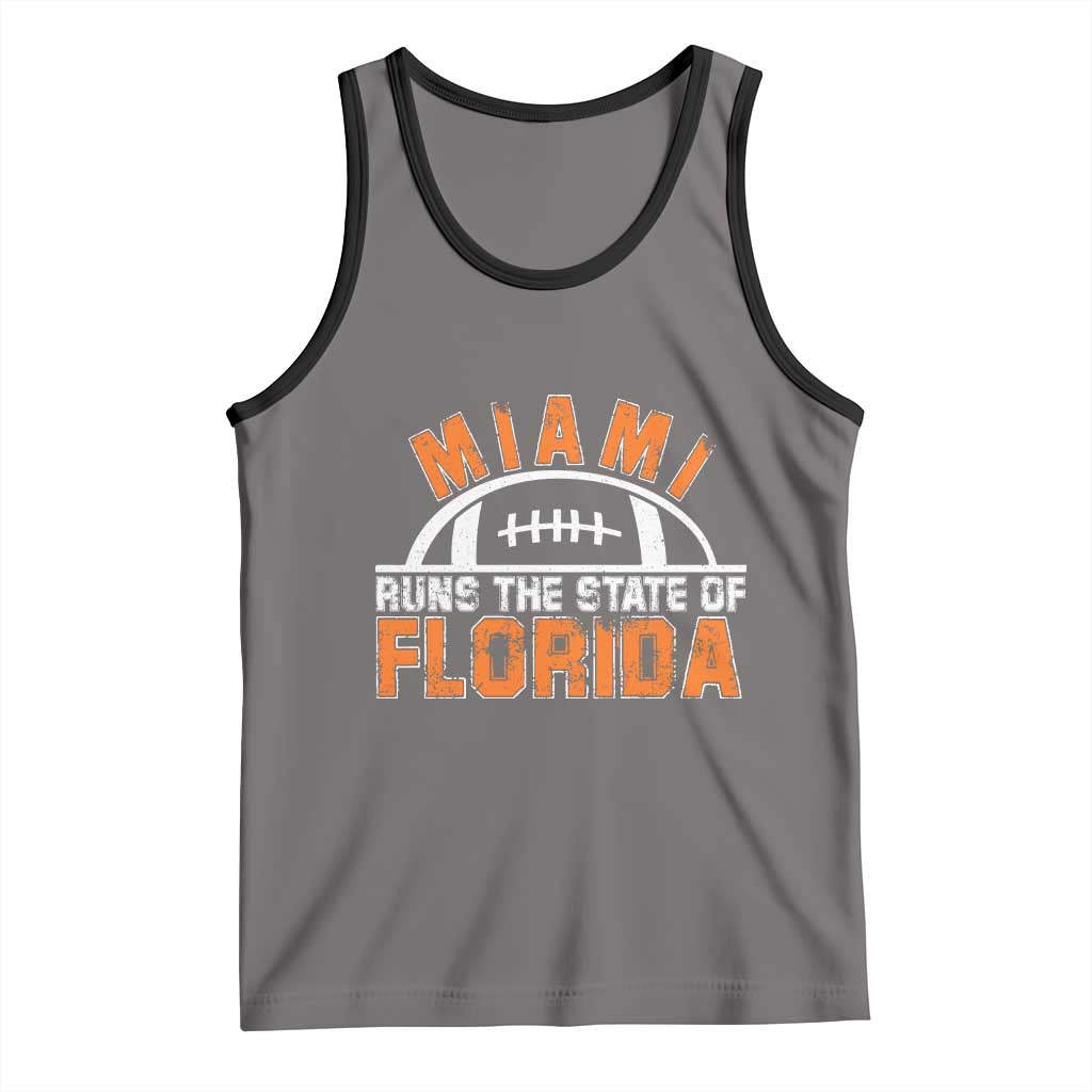 Miami Runs The State of Florida Dade County 305 Pride Tank Top TS10 Deep Heather Black Print Your Wear