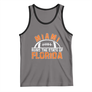 Miami Runs The State of Florida Dade County 305 Pride Tank Top TS10 Deep Heather Black Print Your Wear