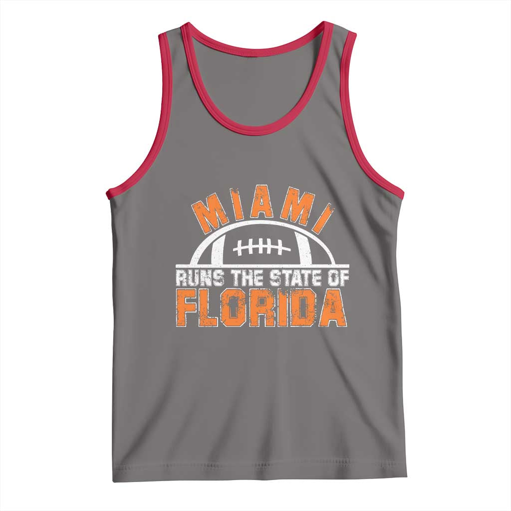 Miami Runs The State of Florida Dade County 305 Pride Tank Top TS10 Deep Heather Red Print Your Wear
