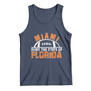 Miami Runs The State of Florida Dade County 305 Pride Tank Top TS10 Navy Print Your Wear