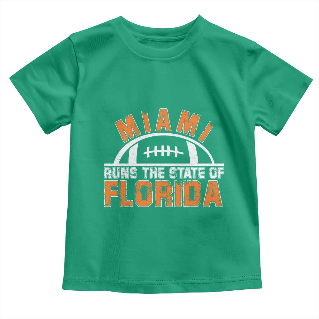 Miami Runs The State of Florida Dade County 305 Pride Toddler T Shirt TS10 Irish Green Print Your Wear