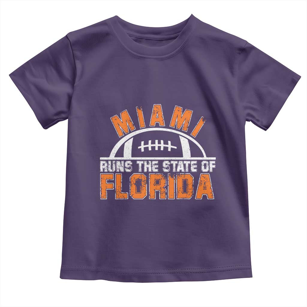Miami Runs The State of Florida Dade County 305 Pride Toddler T Shirt TS10 Purple Print Your Wear