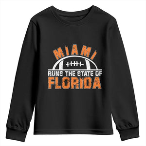 Miami Runs The State of Florida Dade County 305 Pride Youth Sweatshirt TS10 Black Print Your Wear
