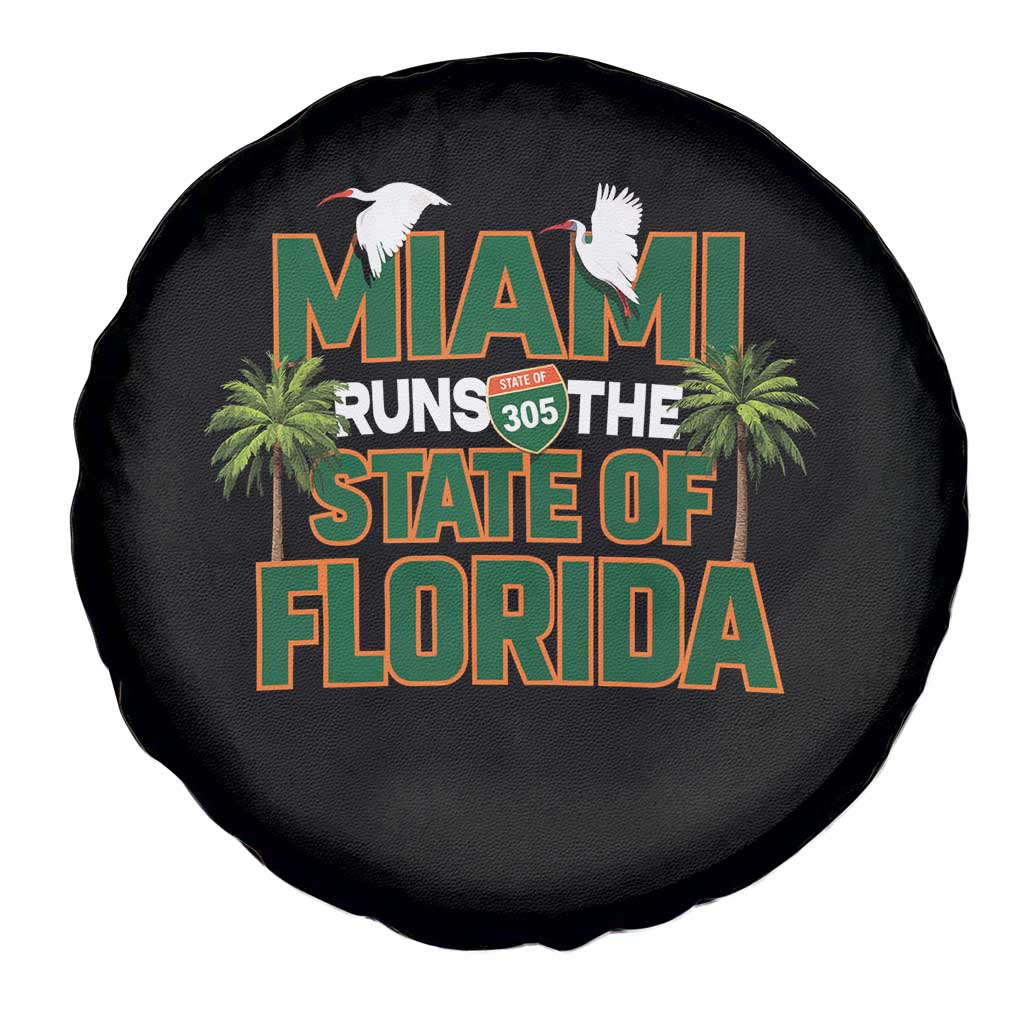 Miami Runs The State of Florida Spare Tire Cover FL Miami Dade County 305 Pride TS10 Print Your Wear