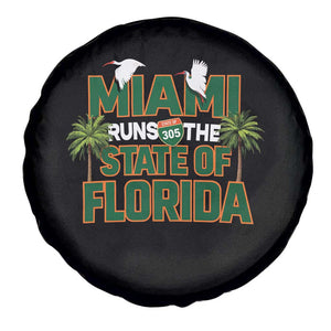 Miami Runs The State of Florida Spare Tire Cover FL Miami Dade County 305 Pride TS10 Print Your Wear