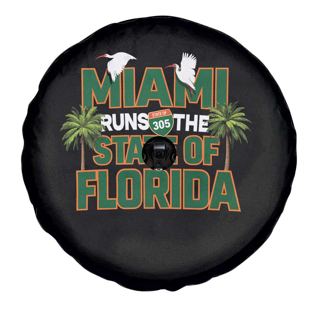 Miami Runs The State of Florida Spare Tire Cover FL Miami Dade County 305 Pride TS10 Print Your Wear