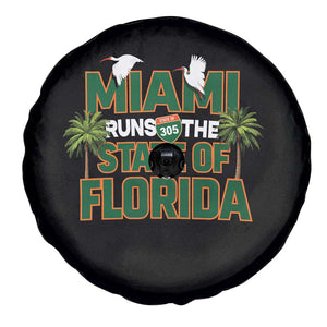 Miami Runs The State of Florida Spare Tire Cover FL Miami Dade County 305 Pride TS10 Print Your Wear