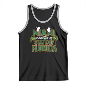 Miami Runs The State of Florida Tank Top FL Miami Dade County 305 Pride TS10 Black Athletic Heather Print Your Wear