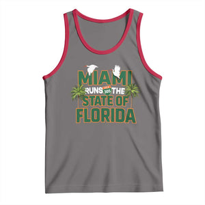 Miami Runs The State of Florida Tank Top FL Miami Dade County 305 Pride TS10 Deep Heather Red Print Your Wear