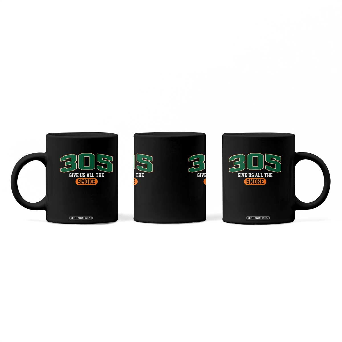 Miami 305 Give Us All The Smoke Coffee Mug Vintage Athletic Sports Florida FL TS10 Print Your Wear