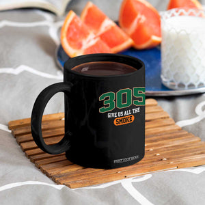 Miami 305 Give Us All The Smoke Coffee Mug Vintage Athletic Sports Florida FL TS10 Print Your Wear