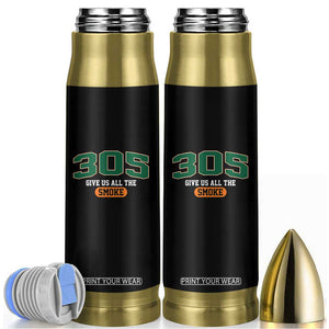 Miami 305 Give Us All The Smoke Bullet Tumbler Vintage Athletic Sports Florida FL TS10 Black Print Your Wear