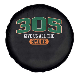 Miami 305 Give Us All The Smoke Spare Tire Cover Vintage Athletic Sports Florida FL TS10 Print Your Wear