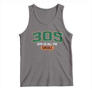 Miami 305 Give Us All The Smoke Tank Top Vintage Athletic Sports Florida FL TS10 Deep Heather Print Your Wear