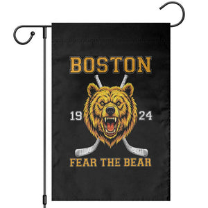 Boston Ice Hockey Garden Flag Retro Vintage Fear The Bear TS10 Black Print Your Wear