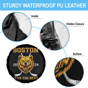 Boston Ice Hockey Spare Tire Cover Retro Vintage Fear The Bear TS10 Print Your Wear