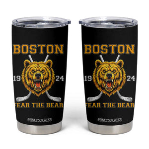 Boston Ice Hockey Tumbler Cup Retro Vintage Fear The Bear TS10 Black Print Your Wear