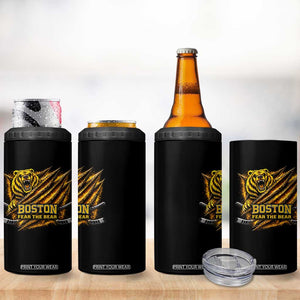 Boston Ice Hockey 4 in 1 Can Cooler Tumbler Retro Fear The Bear Funny Sarcastic Saying TS10 Print Your Wear