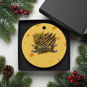 Boston Ice Hockey Ceramic Ornament Retro Fear The Bear Funny Sarcastic Saying TS10 1pc Yellow Cheese Print Your Wear