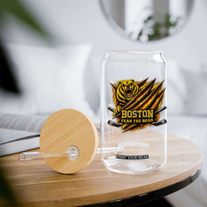 Boston Ice Hockey Glass Can Retro Fear The Bear Funny Sarcastic Saying TS10 Print Your Wear