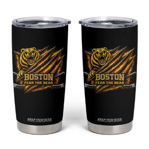 Boston Ice Hockey Tumbler Cup Retro Fear The Bear Funny Sarcastic Saying TS10 Black Print Your Wear