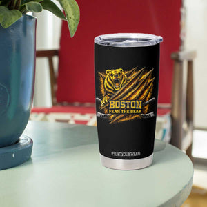 Boston Ice Hockey Tumbler Cup Retro Fear The Bear Funny Sarcastic Saying TS10 Print Your Wear