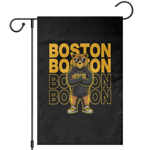 Retro Boston Ice Hockey Garden Flag Fear The Bear TS10 Black Print Your Wear