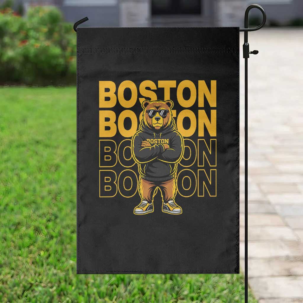 Retro Boston Ice Hockey Garden Flag Fear The Bear TS10 Print Your Wear