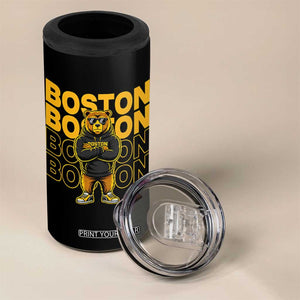 Retro Boston Ice Hockey 4 in 1 Can Cooler Tumbler Fear The Bear TS10 Print Your Wear