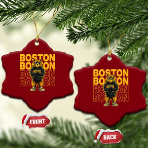 Retro Boston Ice Hockey Ceramic Ornament Fear The Bear TS10 Print Your Wear